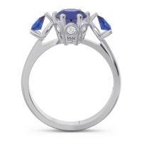 Three Stone Pear Taraggana Ring