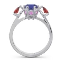 Three Stone Pear Taraggana Ring