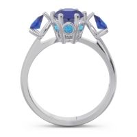 Three Stone Pear Taraggana Ring