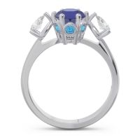 Three Stone Pear Taraggana Ring
