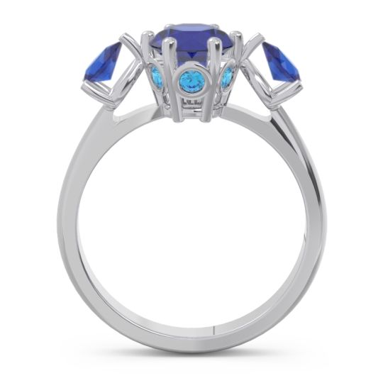 Three Stone Pear Taraggana Ring