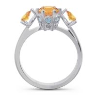 Three Stone Pear Taraggana Ring