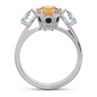 Three Stone Pear Taraggana Ring