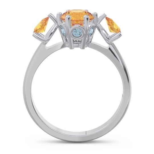 Three Stone Pear Taraggana Ring