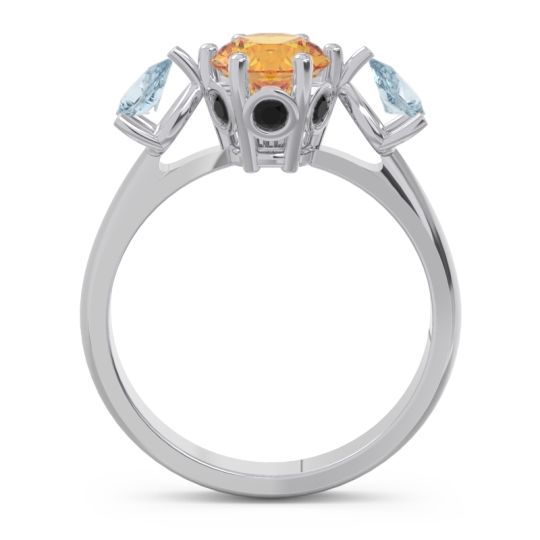 Three Stone Pear Taraggana Ring