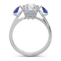 Three Stone Pear Taraggana Ring