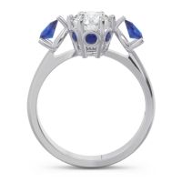 Three Stone Pear Taraggana Ring