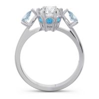Three Stone Pear Taraggana Ring