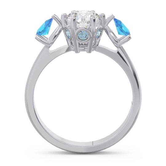 Three Stone Pear Taraggana Ring