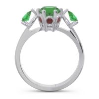 Three Stone Pear Taraggana Ring