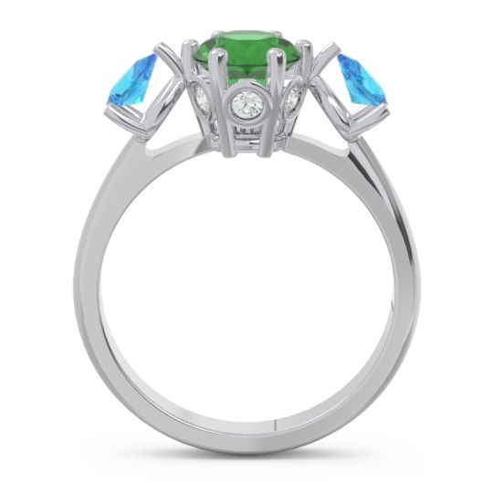 Three Stone Pear Taraggana Ring