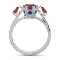 Three Stone Pear Taraggana Ring