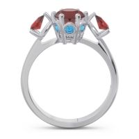 Three Stone Pear Taraggana Ring