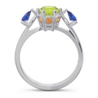 Three Stone Pear Taraggana Ring