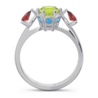 Three Stone Pear Taraggana Ring