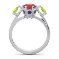 Three Stone Pear Taraggana Ring