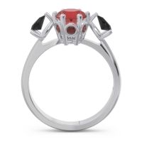 Three Stone Pear Taraggana Ring