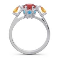 Three Stone Pear Taraggana Ring