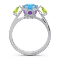 Three Stone Pear Taraggana Ring