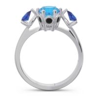 Three Stone Pear Taraggana Ring