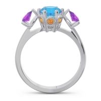 Three Stone Pear Taraggana Ring