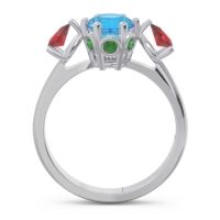 Three Stone Pear Taraggana Ring