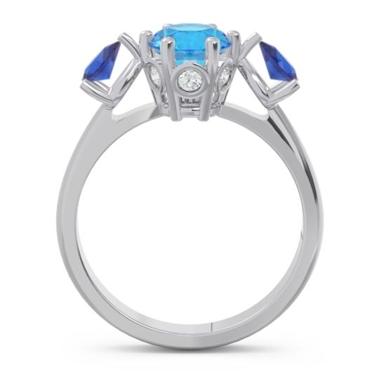 Three Stone Pear Taraggana Ring