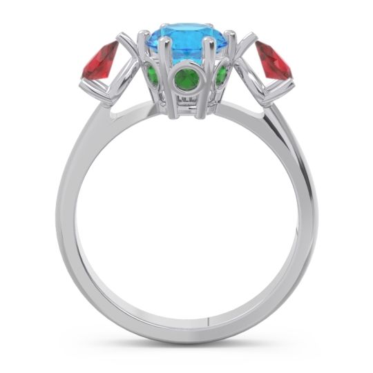 Three Stone Pear Taraggana Ring