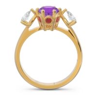 Three Stone Pear Taraggana Ring