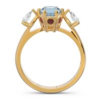 Three Stone Pear Taraggana Ring