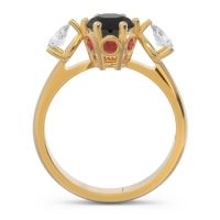Three Stone Pear Taraggana Ring