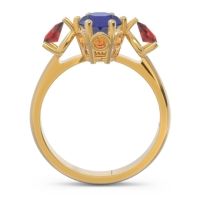 Three Stone Pear Taraggana Ring