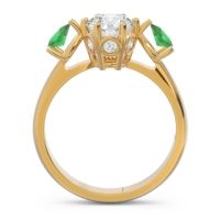 Three Stone Pear Taraggana Ring