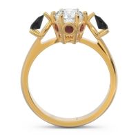 Three Stone Pear Taraggana Ring
