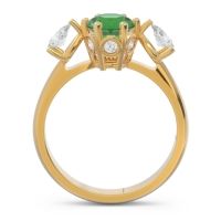 Three Stone Pear Taraggana Ring