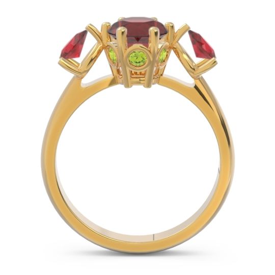 Three Stone Pear Taraggana Ring