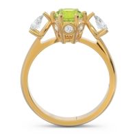 Three Stone Pear Taraggana Ring