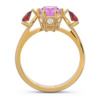 Three Stone Pear Taraggana Ring