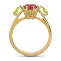 Three Stone Pear Taraggana Ring