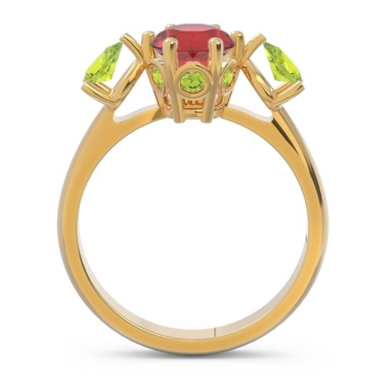 Three Stone Pear Taraggana Ring