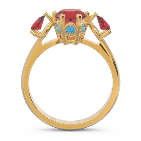 Three Stone Pear Taraggana Ring