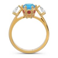 Three Stone Pear Taraggana Ring