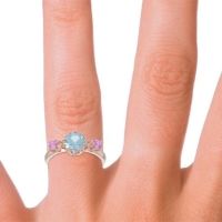 Three Stone Pear Taraggana Ring