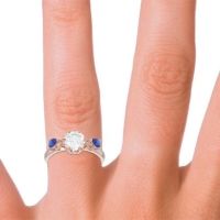 Three Stone Pear Taraggana Ring