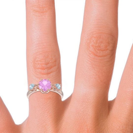 Three Stone Pear Taraggana Ring
