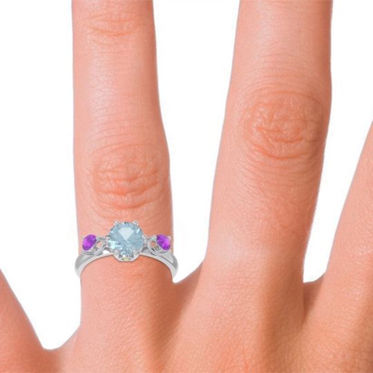 Three Stone Pear Taraggana Ring