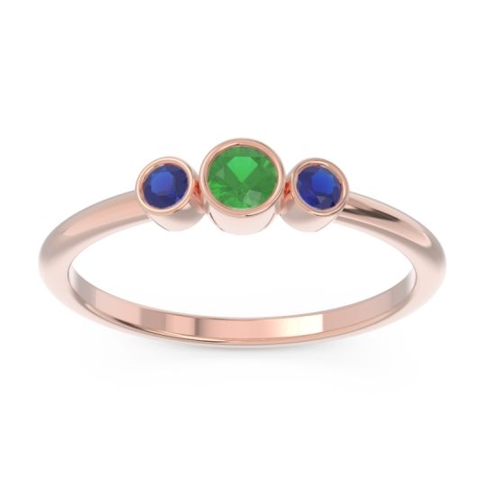 Smile Three Stone Bezel Trika Band