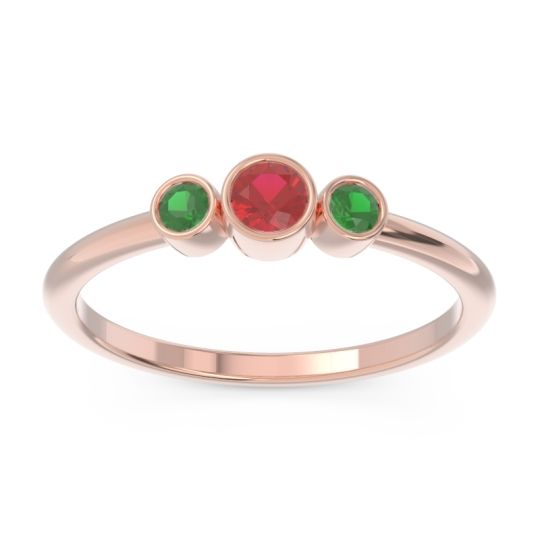 Smile Three Stone Bezel Trika Band