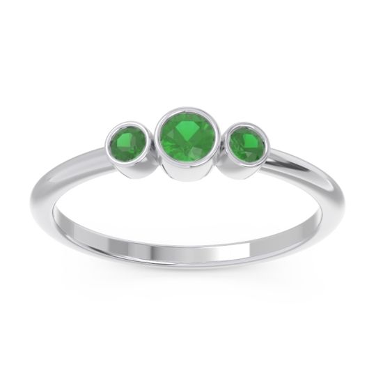 Smile Three Stone Bezel Trika Band