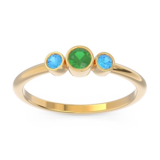 Smile Three Stone Bezel Trika Band